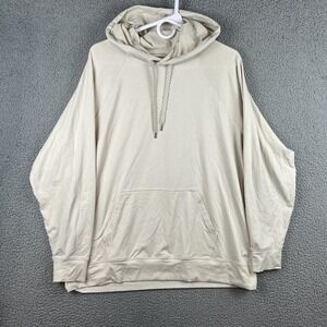 Vuori Halo Oversized Hoodie Womens Medium Ivory Lightweight Performance VW279